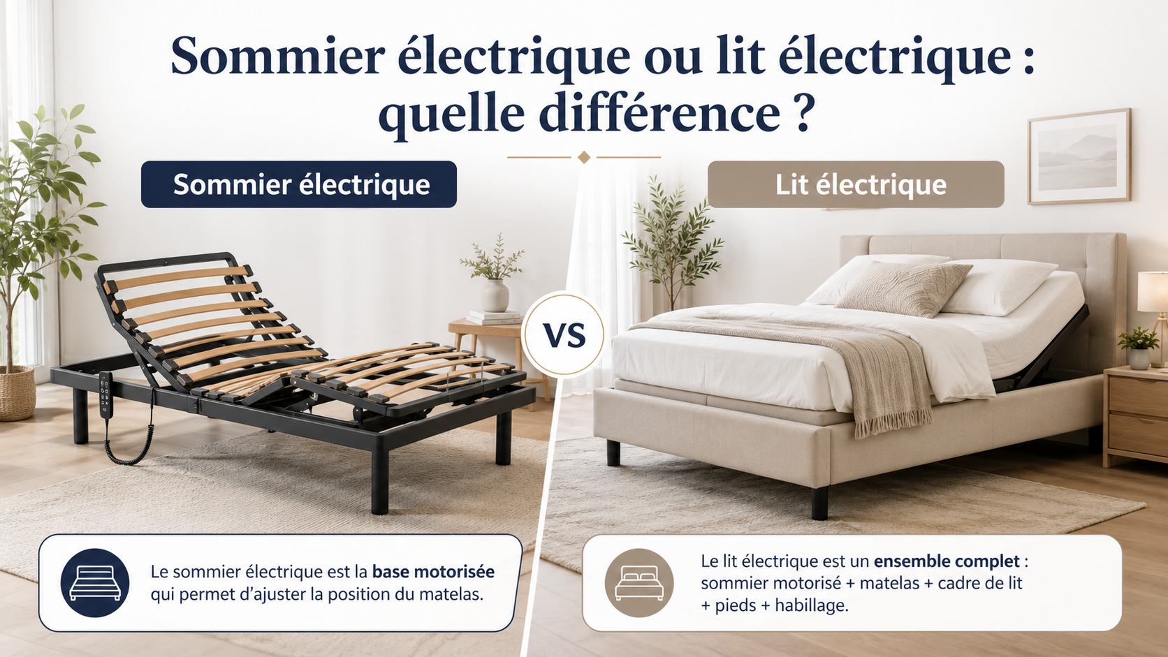 Sommier électrique ou lit électrique : quelle différence ?