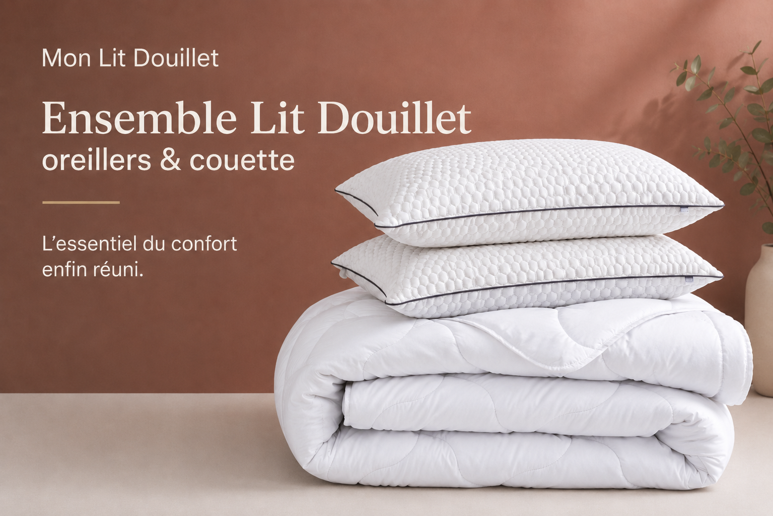 Ensemble Lit Douillet : Oreillers & Couettes Ma boutique